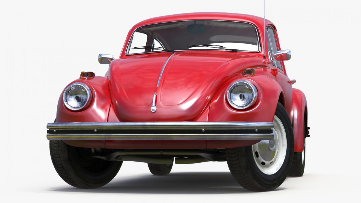 Classic Volkswagen Beetle Rigged 3D