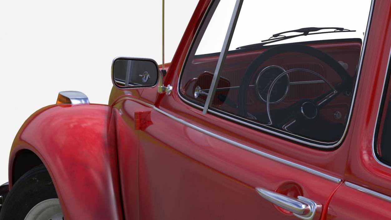 Classic Volkswagen Beetle Rigged 3D