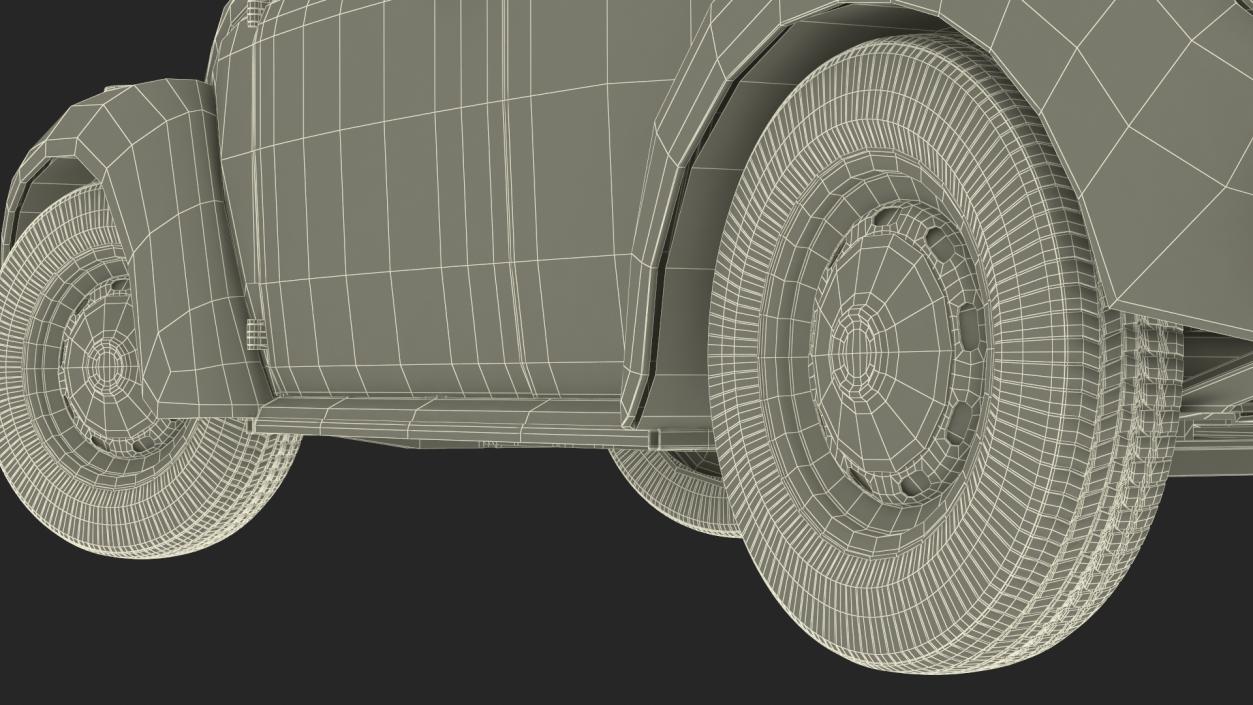 Classic Volkswagen Beetle Rigged 3D