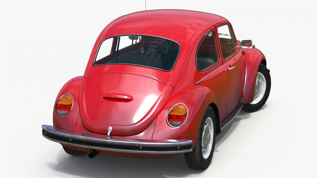 Classic Volkswagen Beetle Rigged 3D