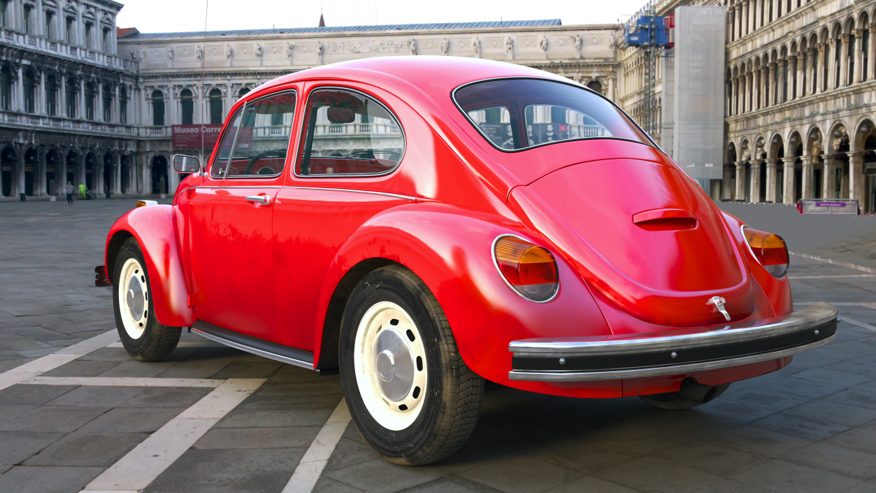 Classic Volkswagen Beetle Rigged 3D