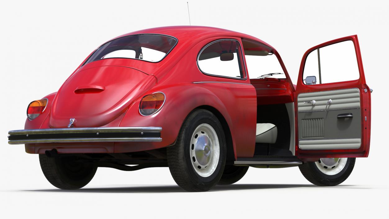 Classic Volkswagen Beetle Rigged 3D