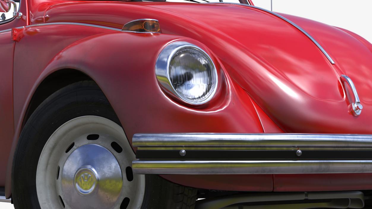 Classic Volkswagen Beetle Rigged 3D