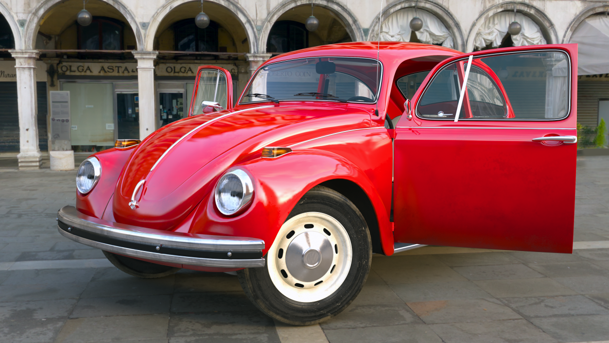 Classic Volkswagen Beetle Rigged 3D