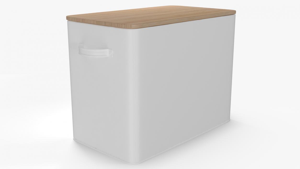 Kitchen Bread Box White Big 3D