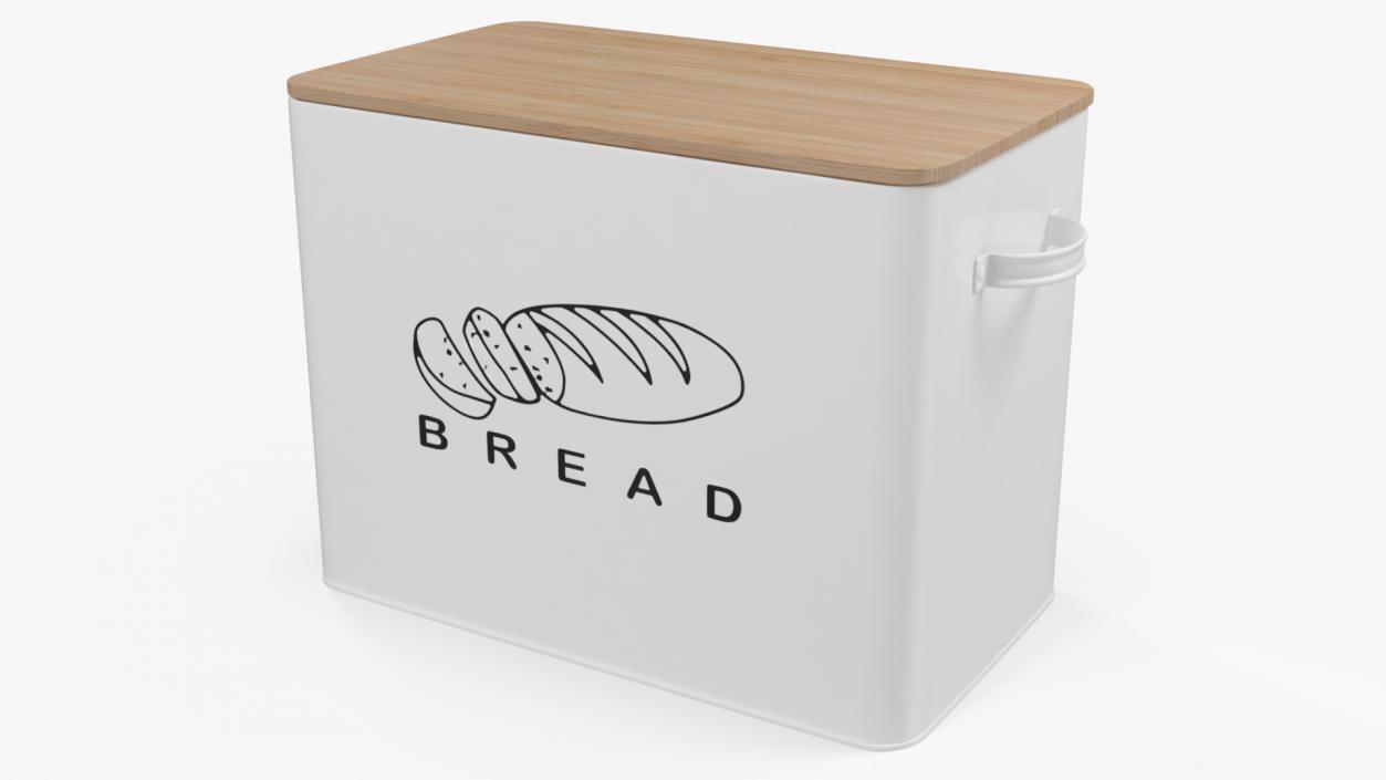 Kitchen Bread Box White Big 3D