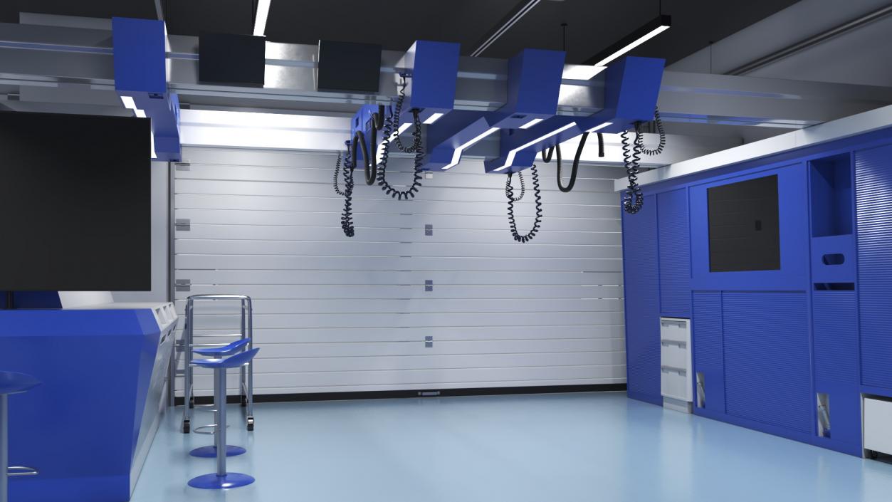 Motorsport Garage Rigged 3D model