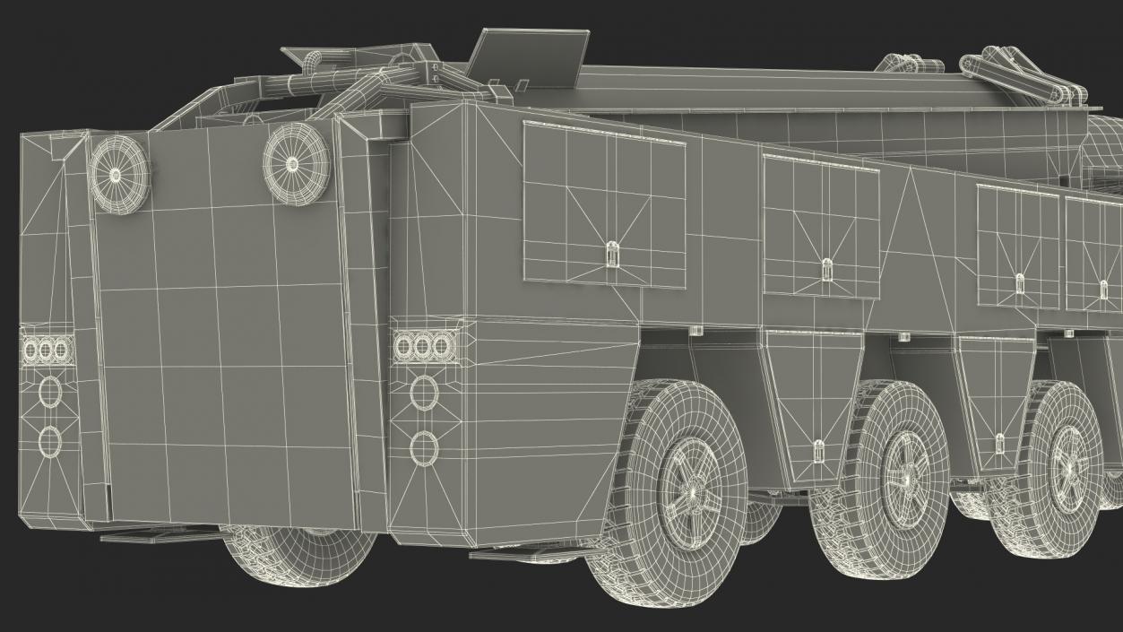 3D DF-17 Missile on Road Mobile Vehicle