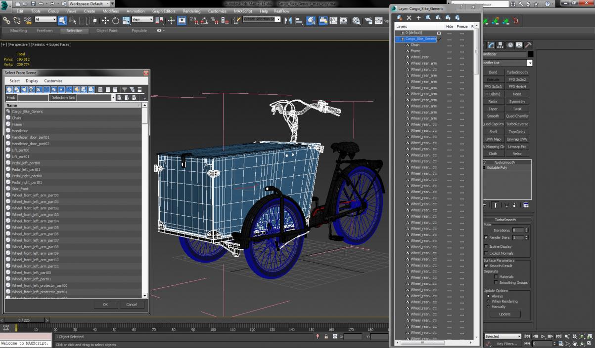 3D model Cargo Bike