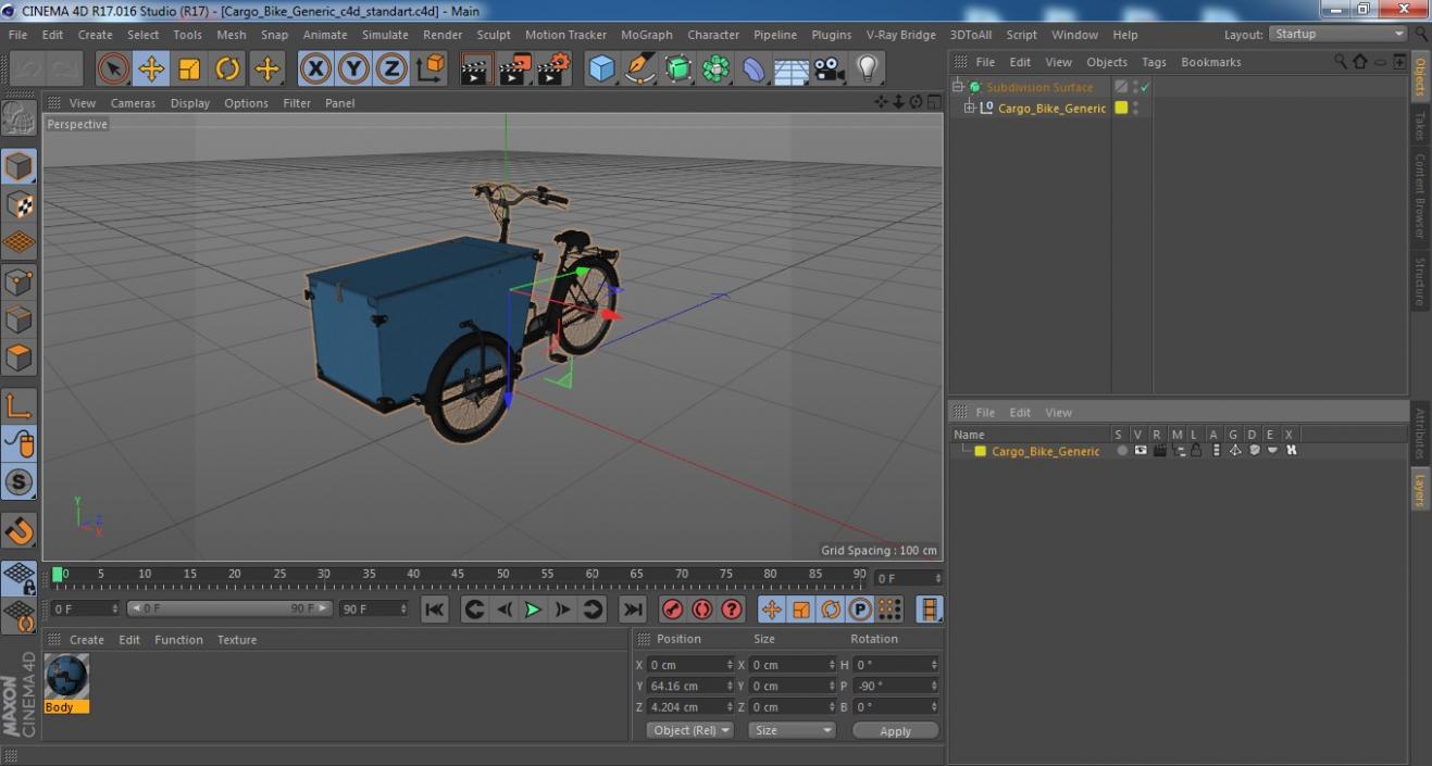 3D model Cargo Bike