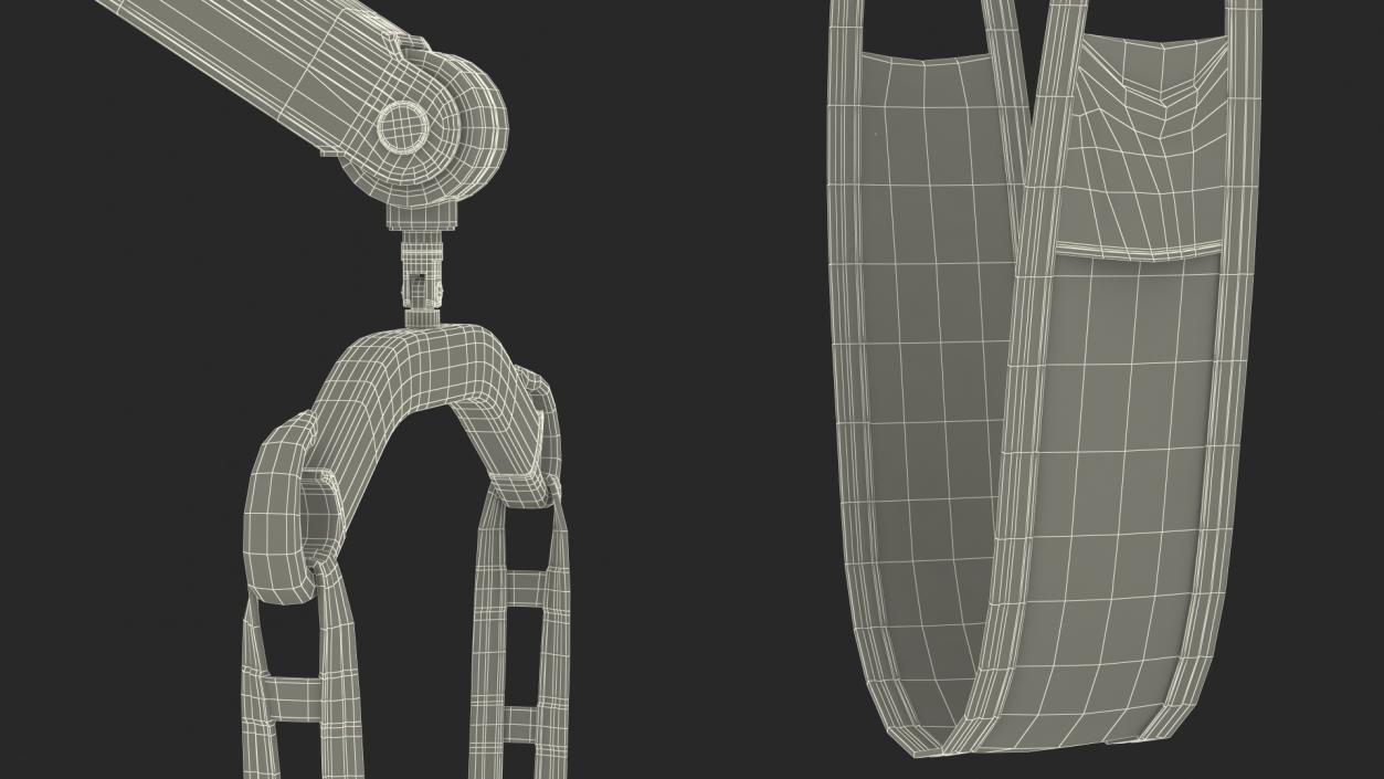 3D model Patient Lift with Leg Holder Rigged