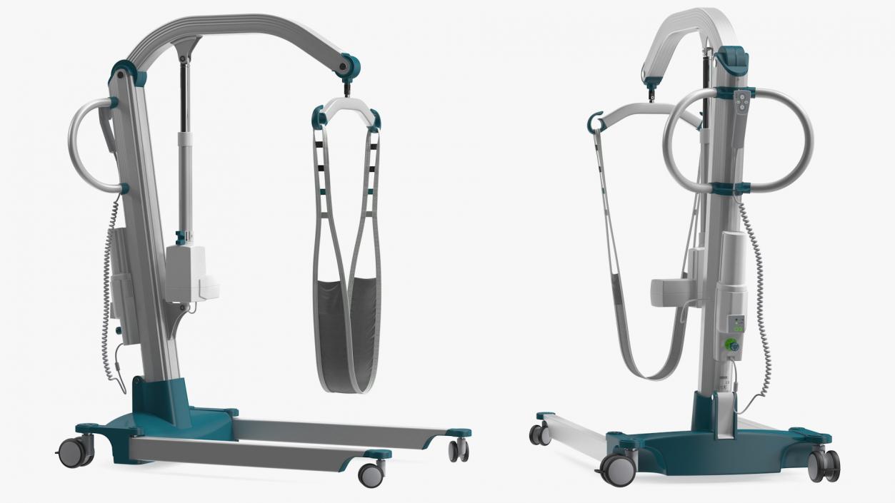 3D model Patient Lift with Leg Holder Rigged