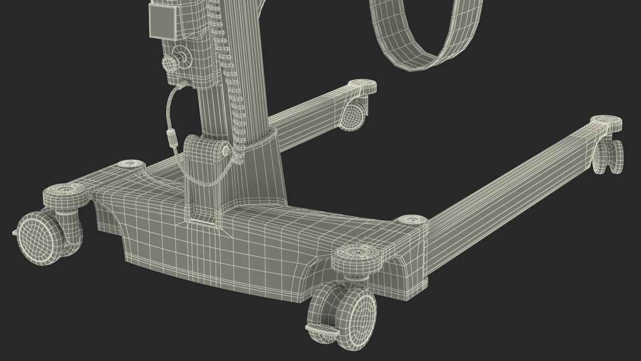 3D model Patient Lift with Leg Holder Rigged