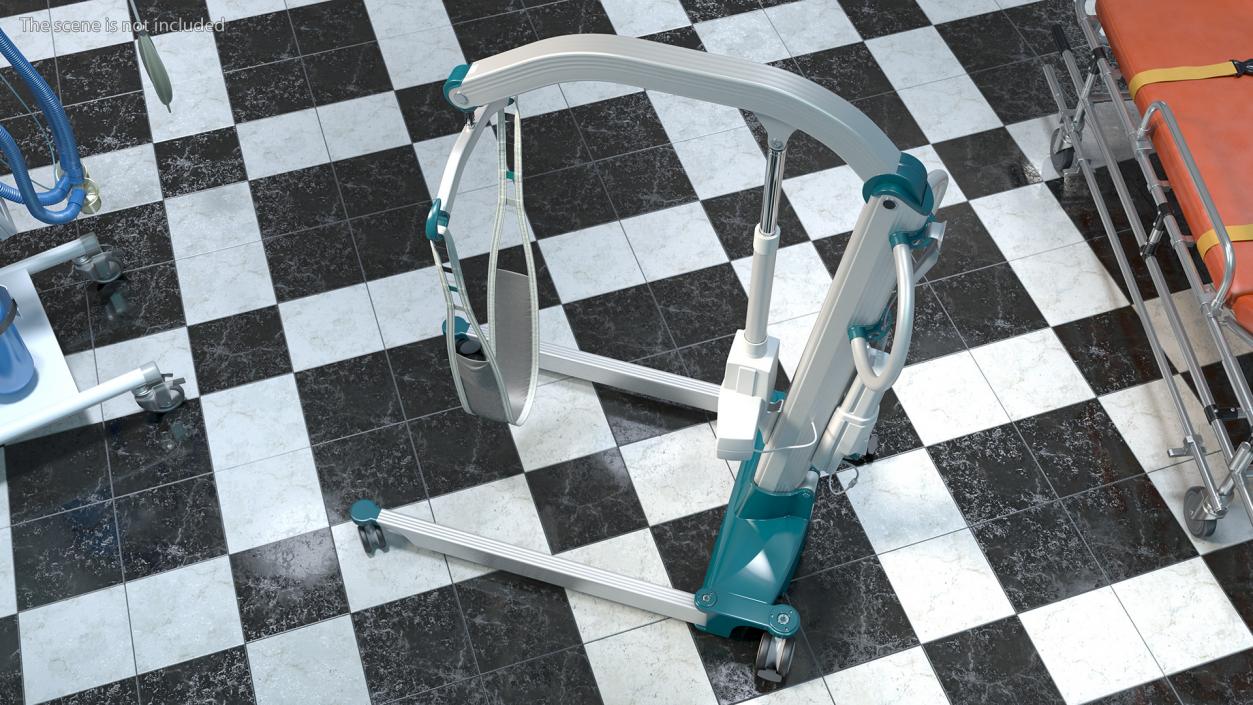 3D model Patient Lift with Leg Holder Rigged