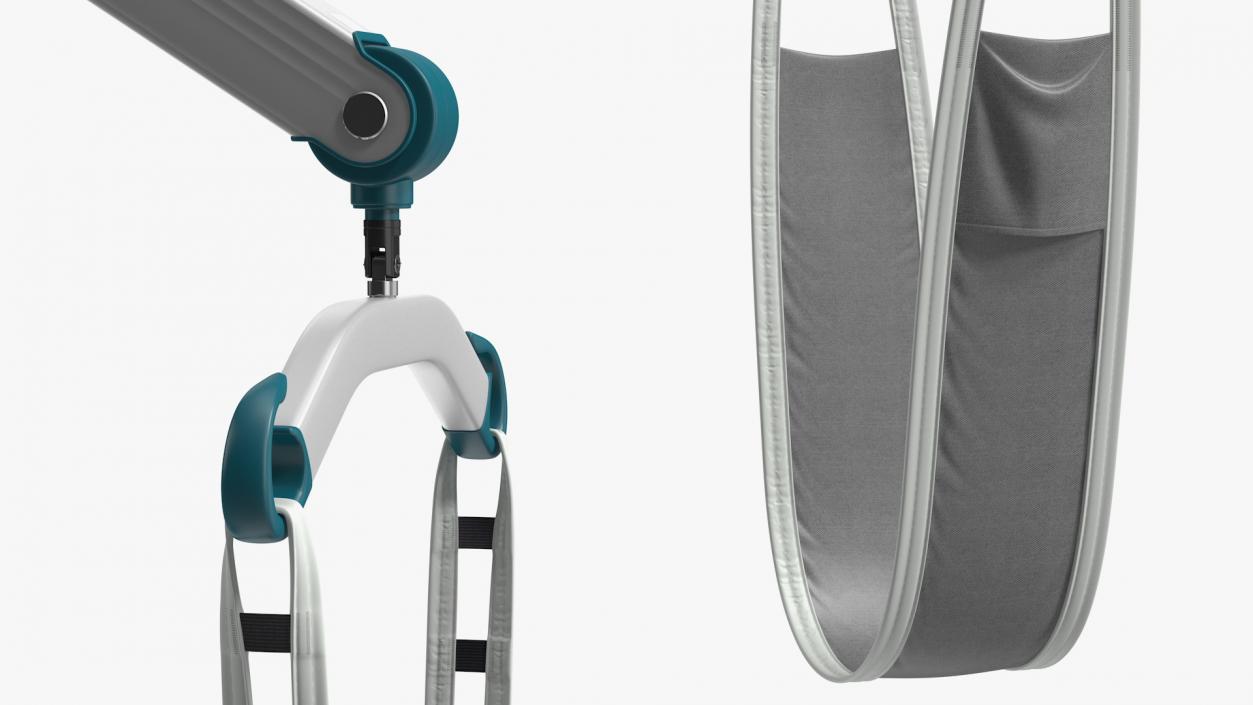 3D model Patient Lift with Leg Holder Rigged