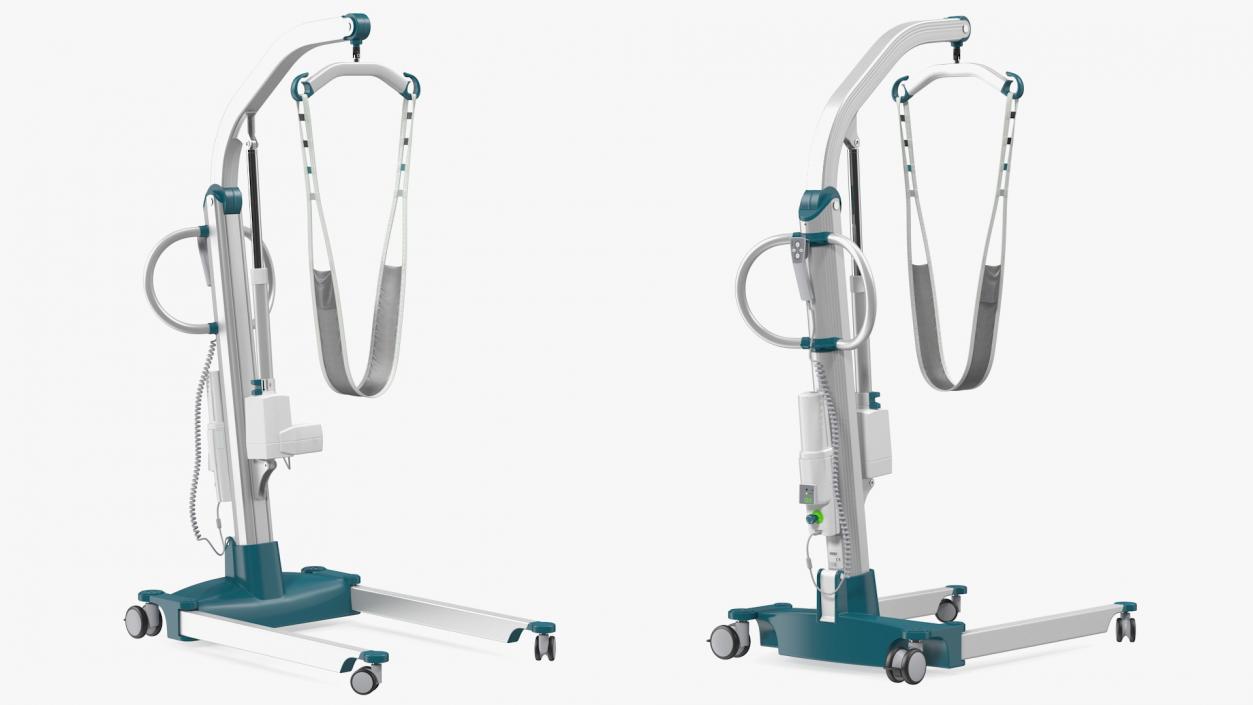 3D model Patient Lift with Leg Holder Rigged