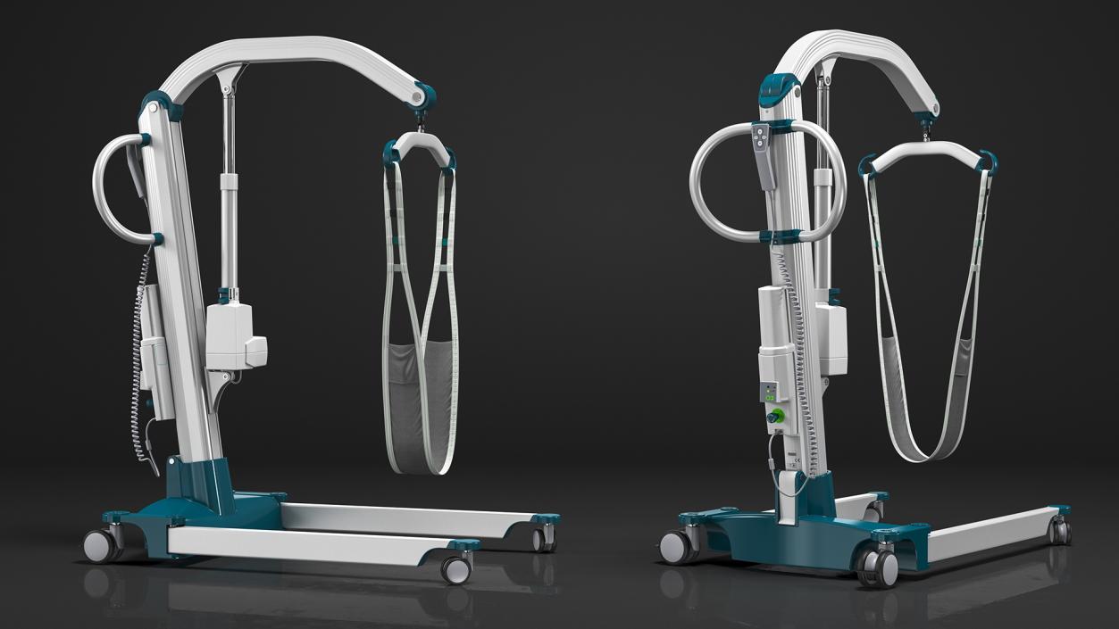 3D model Patient Lift with Leg Holder Rigged