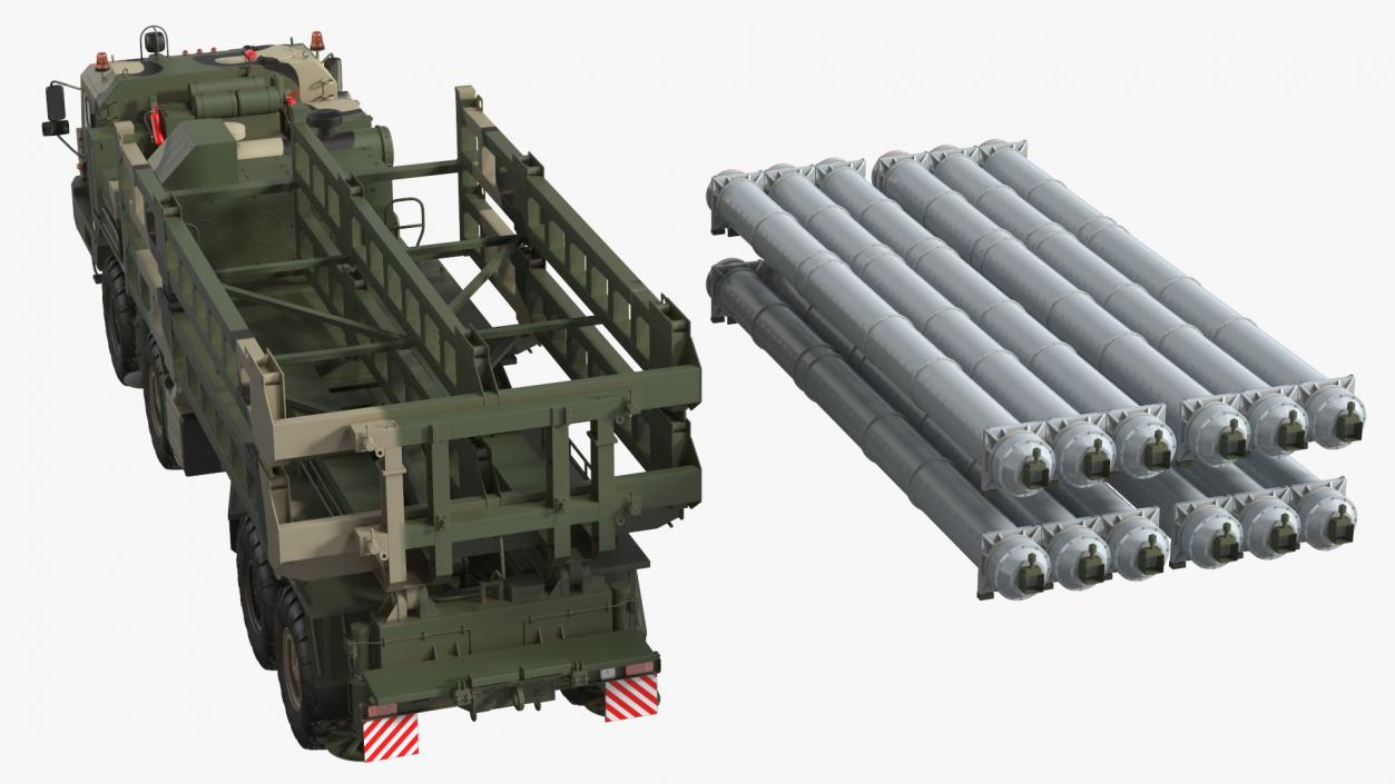 3D Camouflage Vityaz S 350E 50R6 Missile Launcher Rigged model