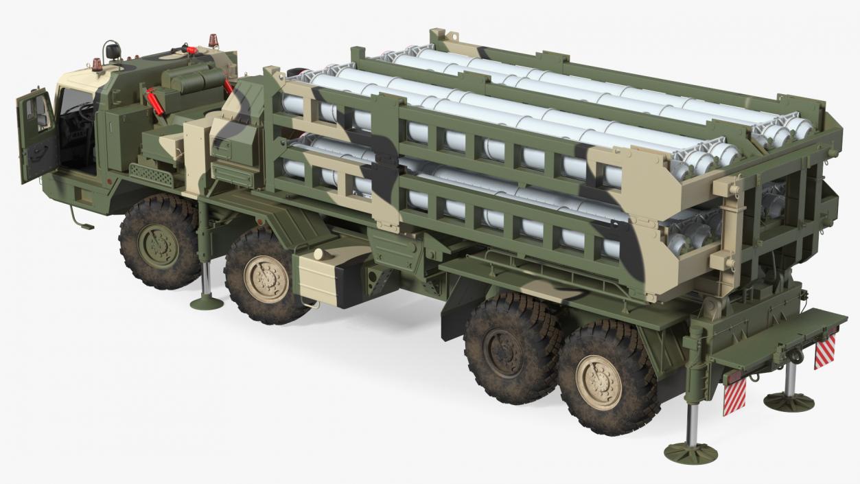 3D Camouflage Vityaz S 350E 50R6 Missile Launcher Rigged model