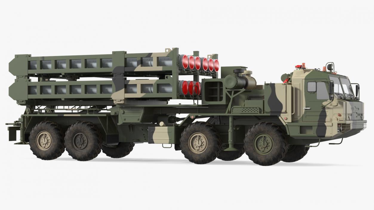 3D Camouflage Vityaz S 350E 50R6 Missile Launcher Rigged model