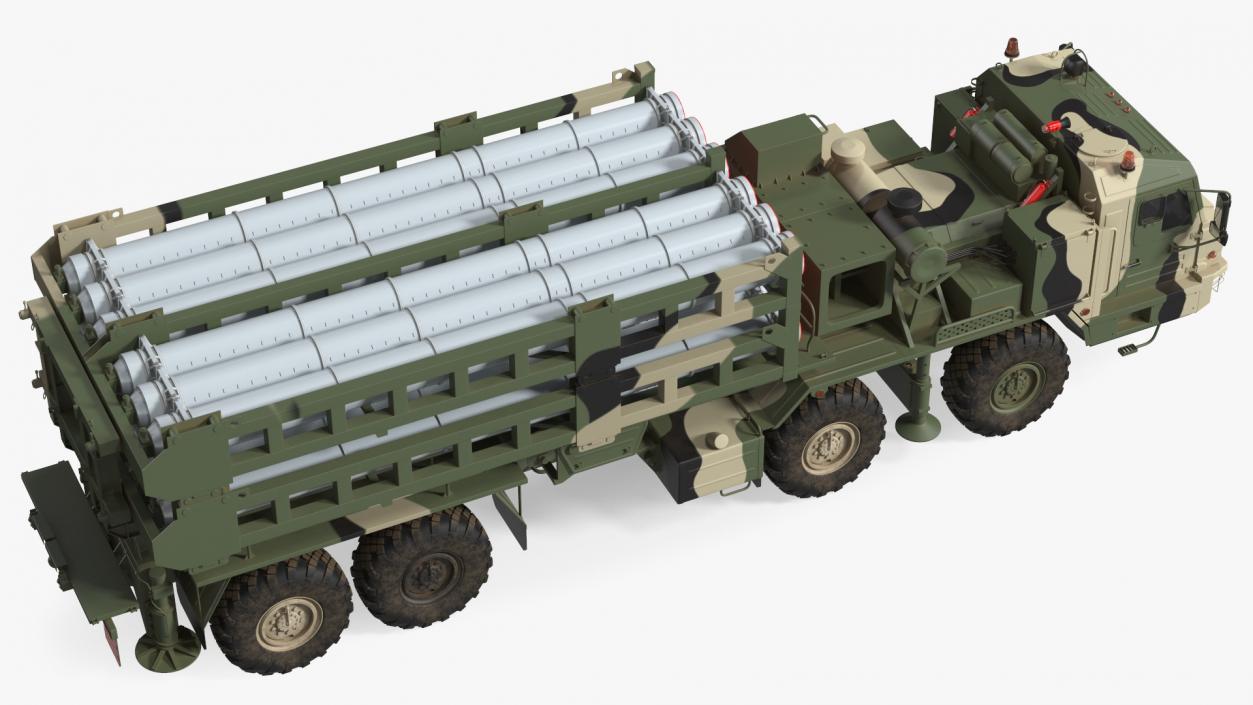 3D Camouflage Vityaz S 350E 50R6 Missile Launcher Rigged model