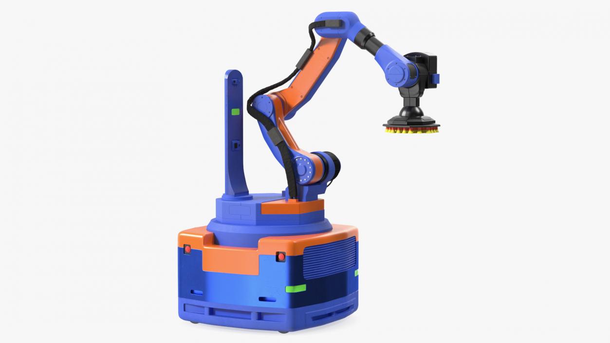 Warehouse Loader Robot Blue Rigged 3D model