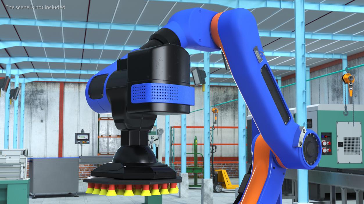 Warehouse Loader Robot Blue Rigged 3D model