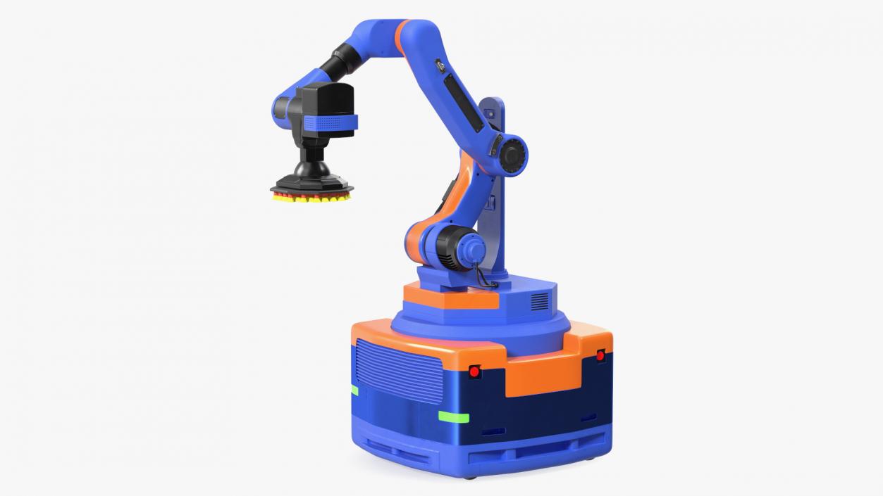 Warehouse Loader Robot Blue Rigged 3D model