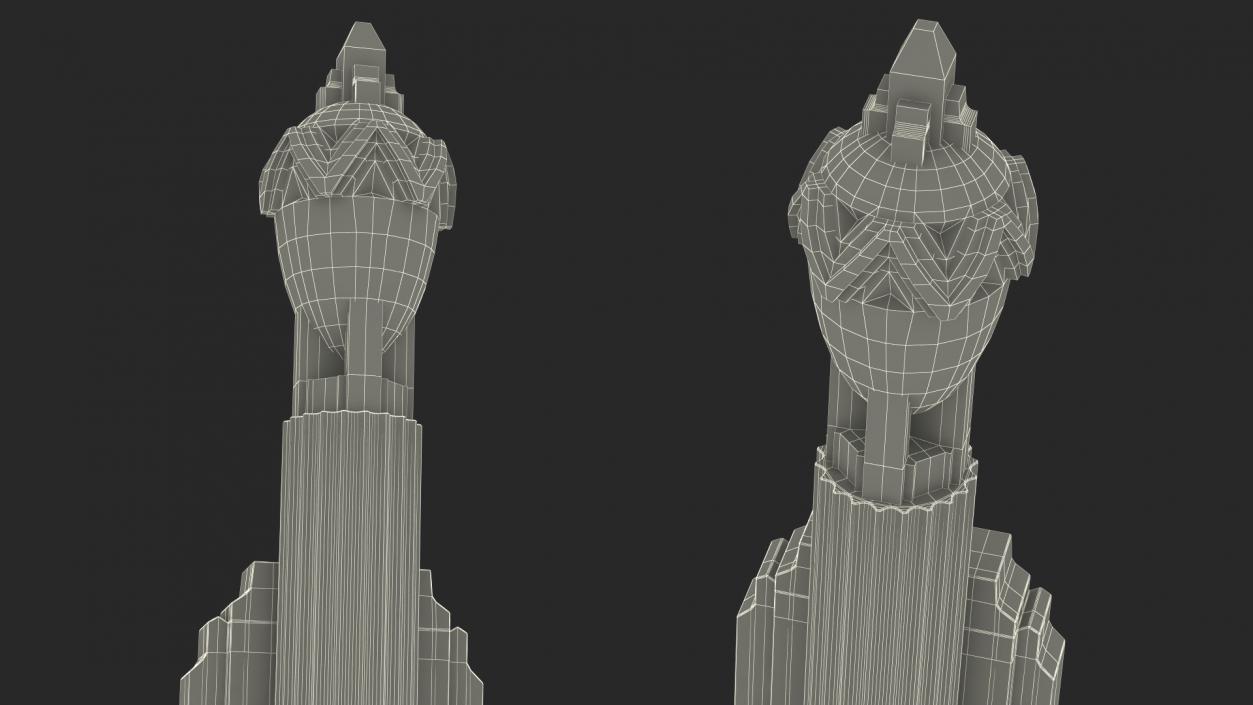 3D Hearst Tower Lobby Sculptures with Column