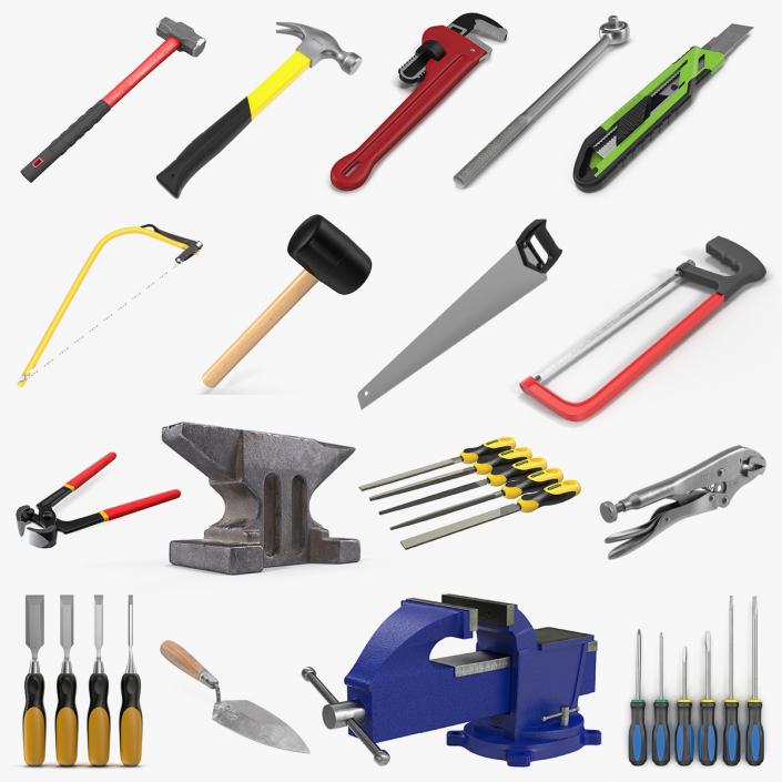 3D Hand Tools 3D Models Collection