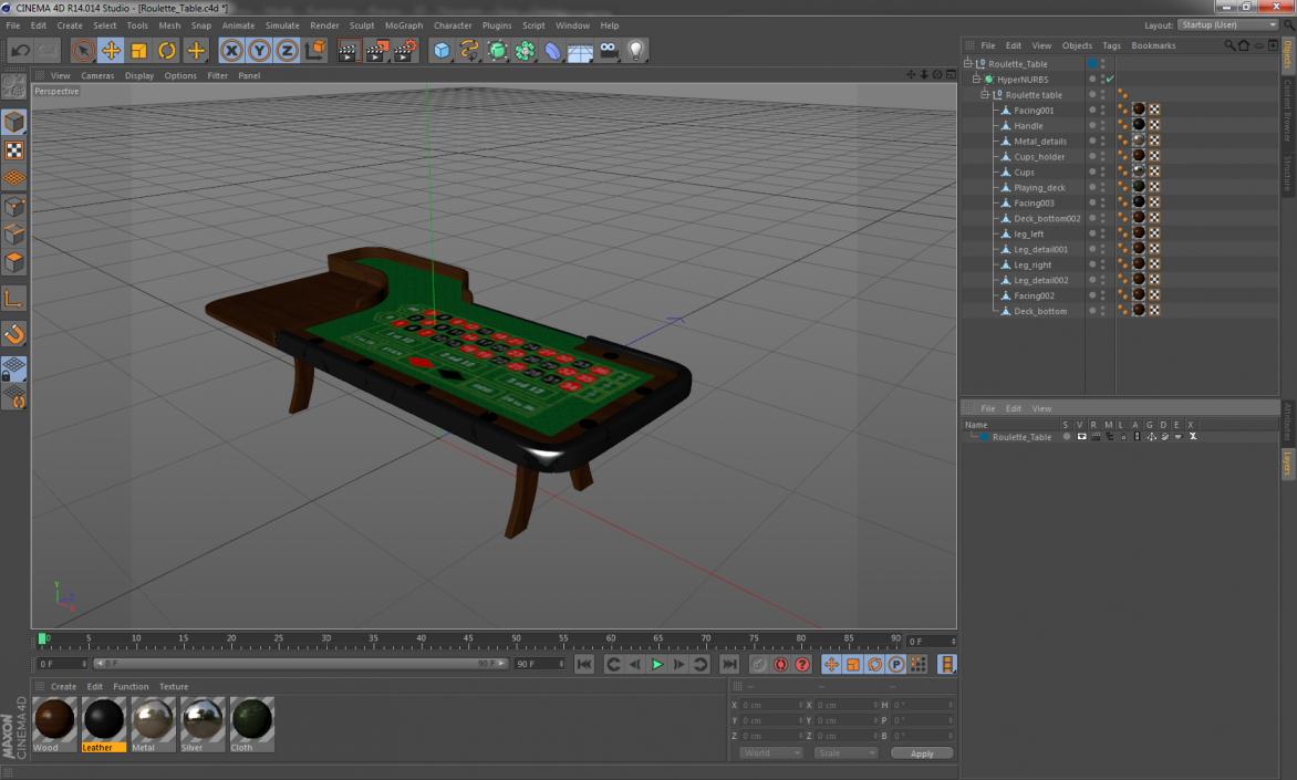 Roulette Table 3D model