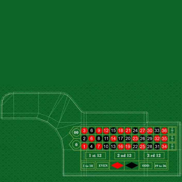 Roulette Table 3D model