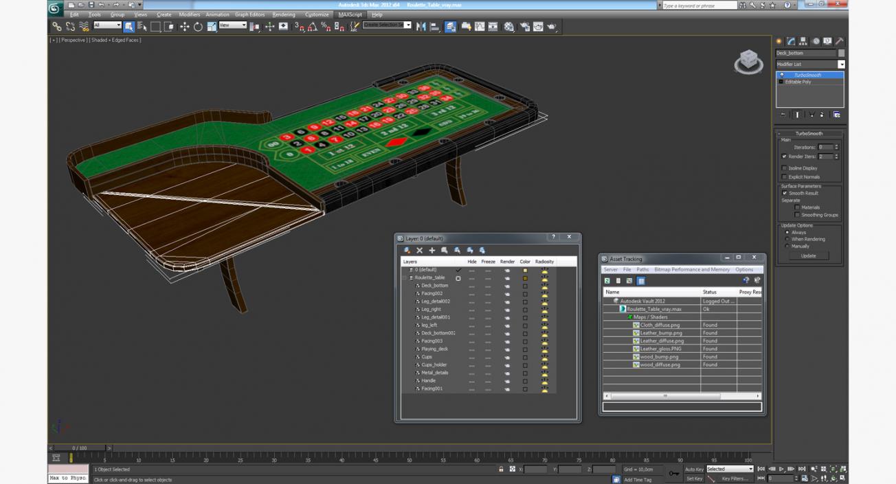 Roulette Table 3D model