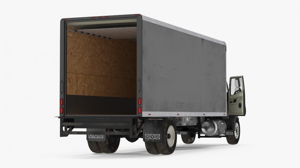 Cargo Box Truck Rigged 3D