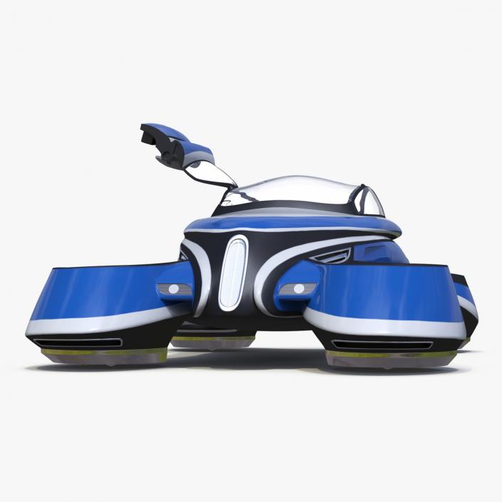 Hover Car Concept by Lazzarini Blue Rigged 3D