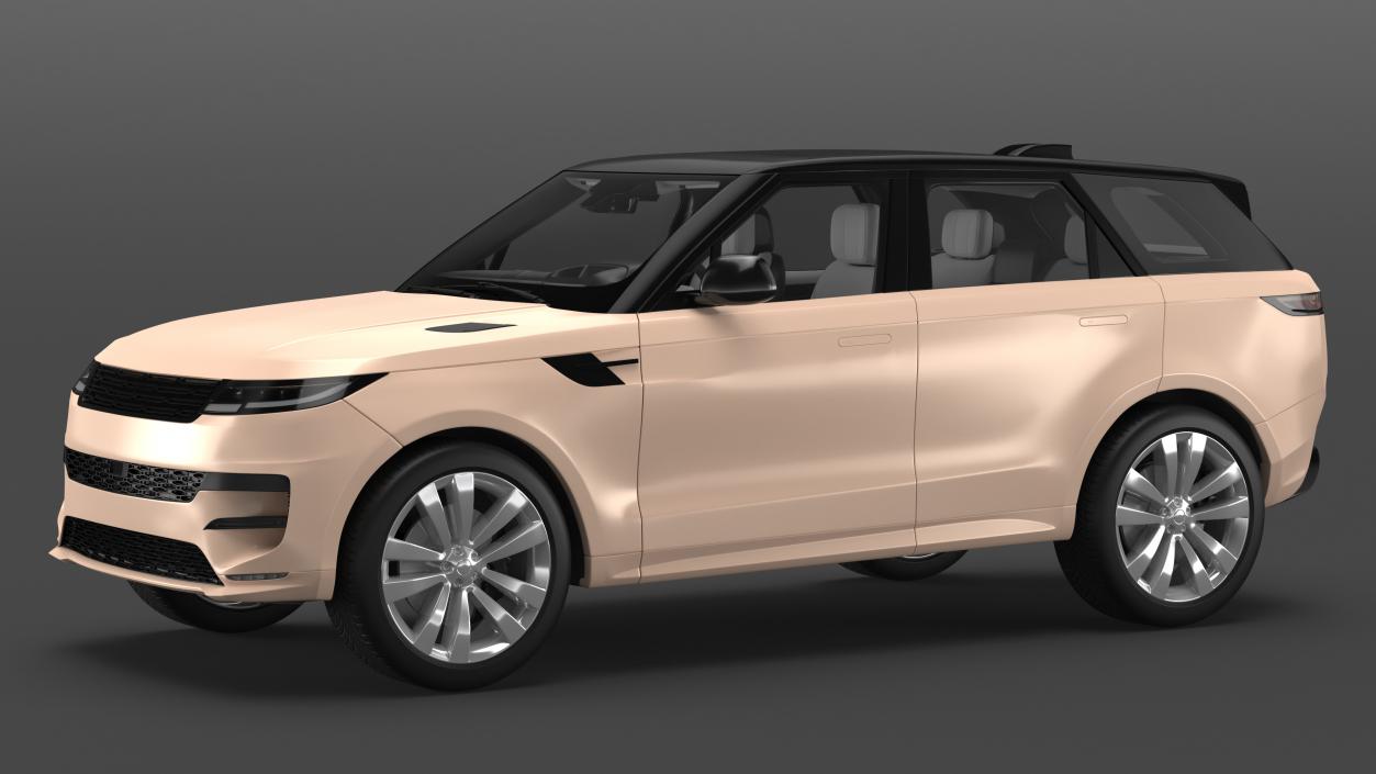 3D Mid-Size Luxury SUV Golden