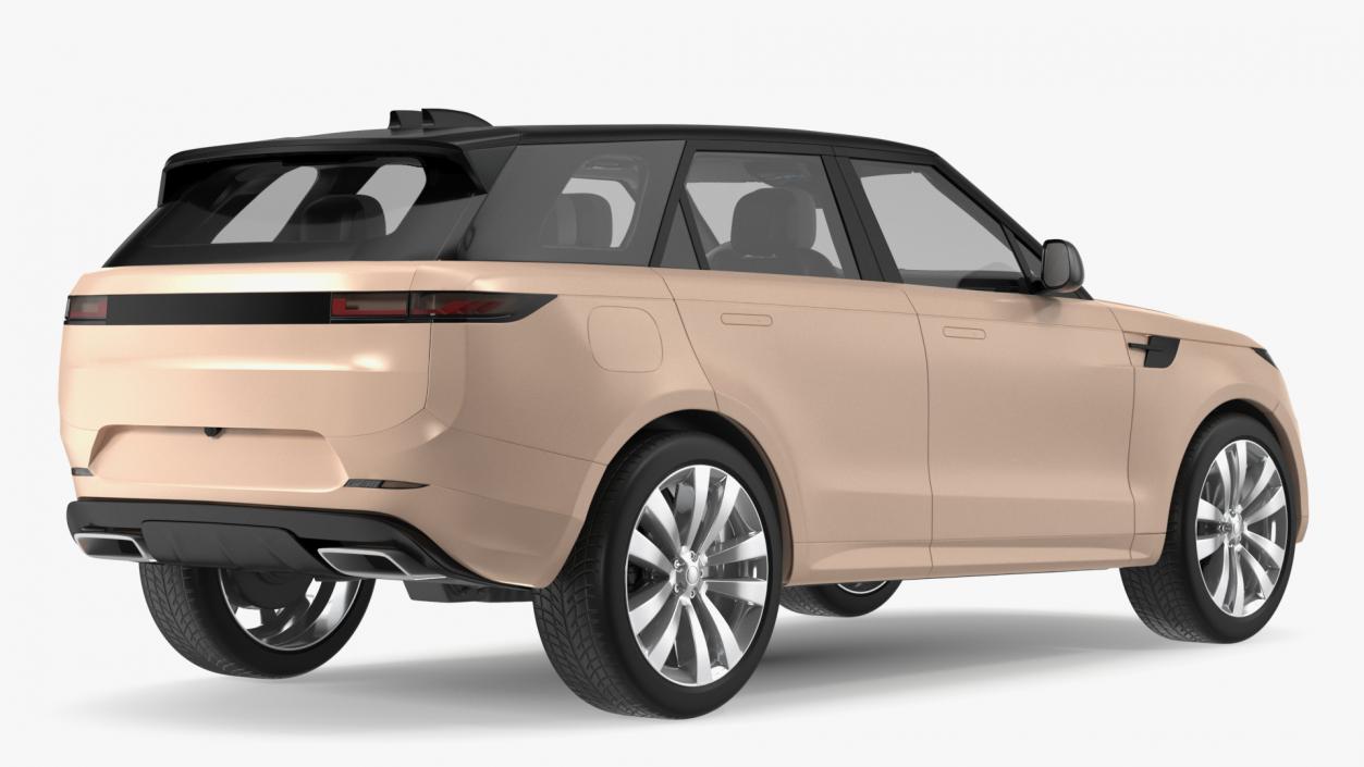 3D Mid-Size Luxury SUV Golden