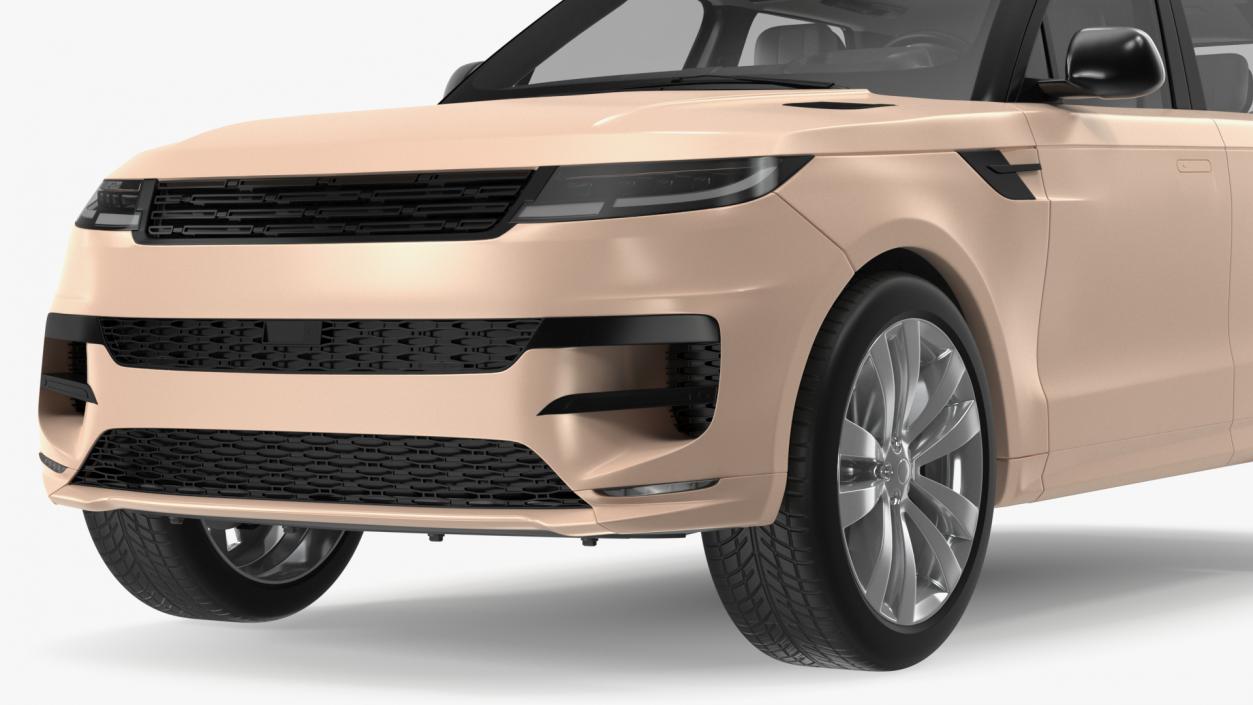 3D Mid-Size Luxury SUV Golden