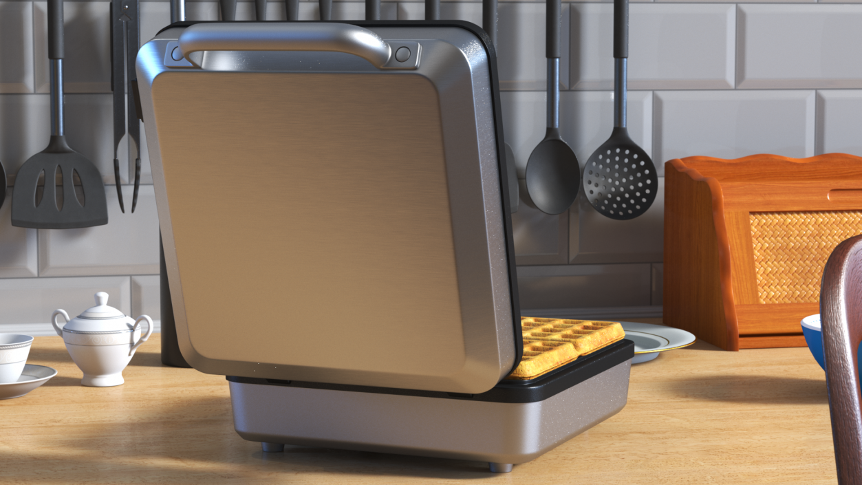 3D Waffle Maker with Square Waffle