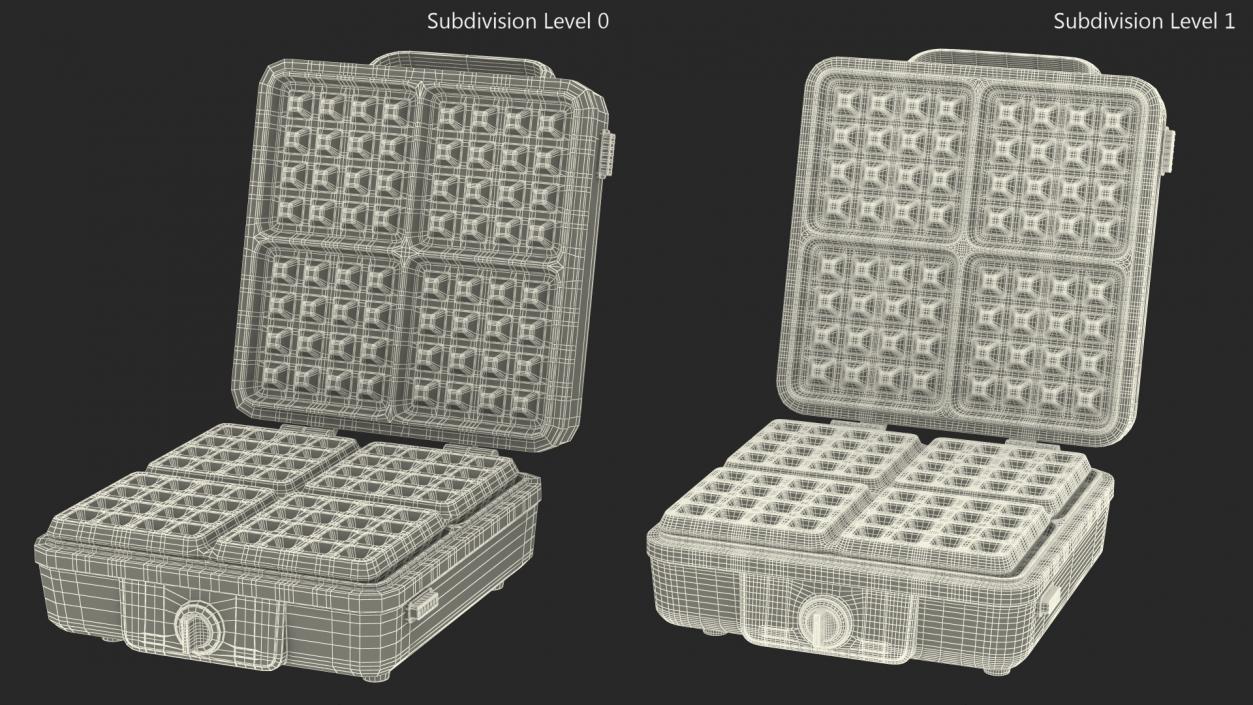 3D Waffle Maker with Square Waffle