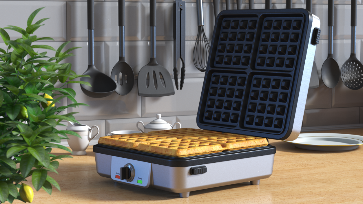 3D Waffle Maker with Square Waffle