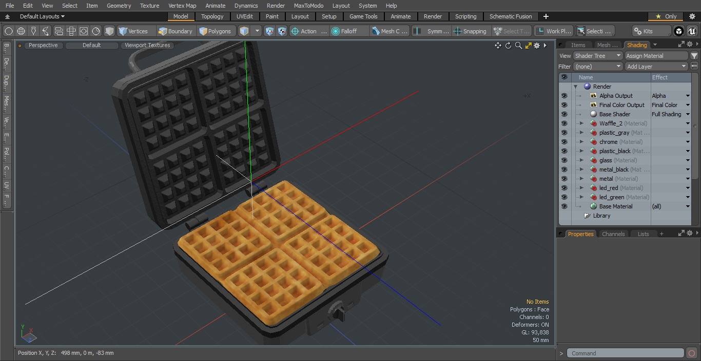 3D Waffle Maker with Square Waffle