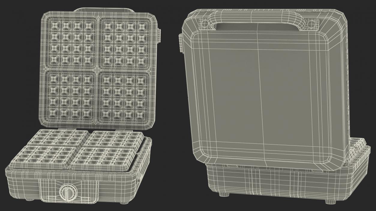 3D Waffle Maker with Square Waffle