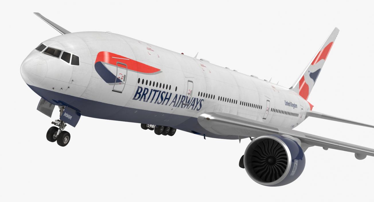 Boeing 777 200LR British Airways 3D