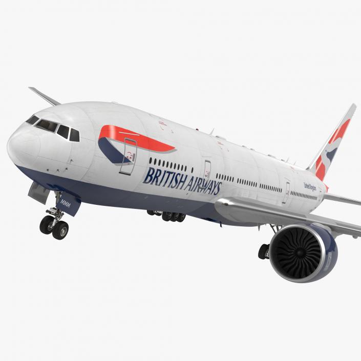 Boeing 777 200LR British Airways 3D