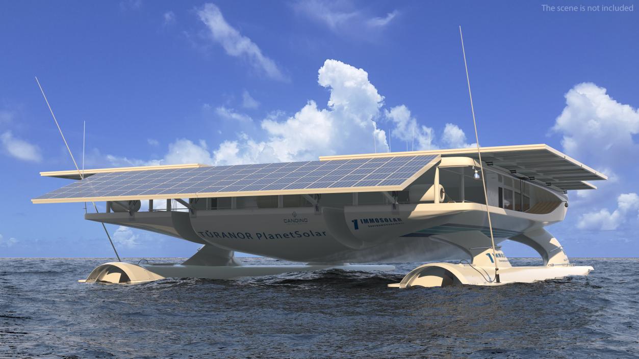 PlanetSolar Boat Simple Interior Rigged 3D model