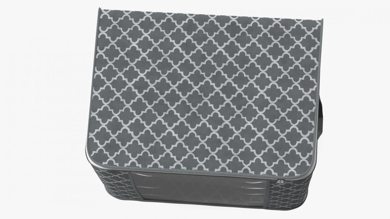 3D Foldable Storage Box Grey Empty