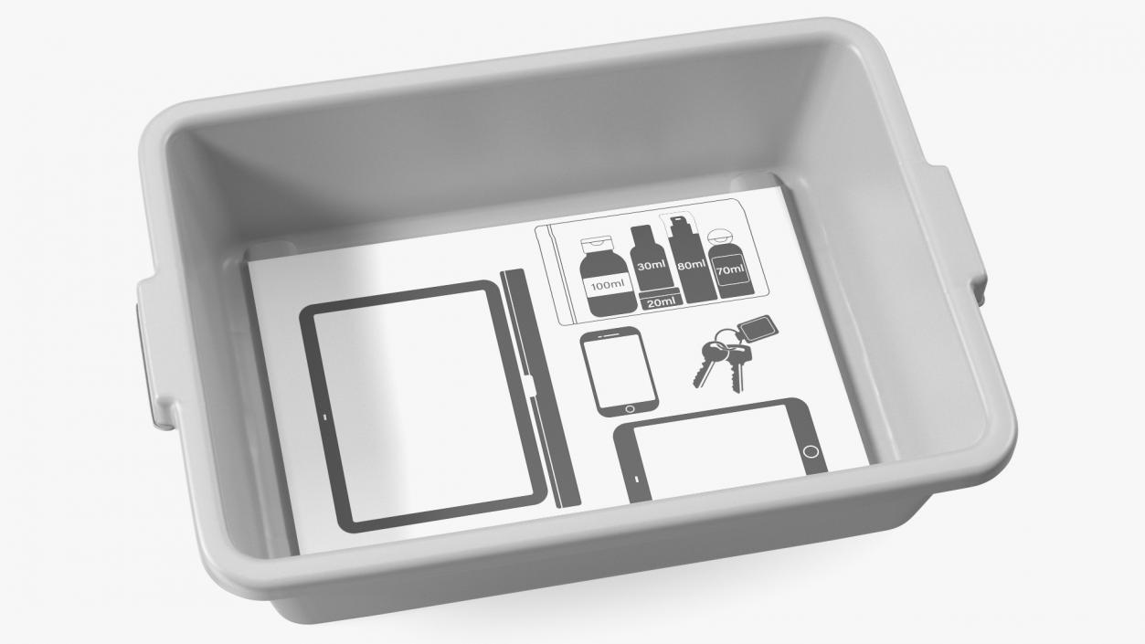 Airport Security Check Tray 3D