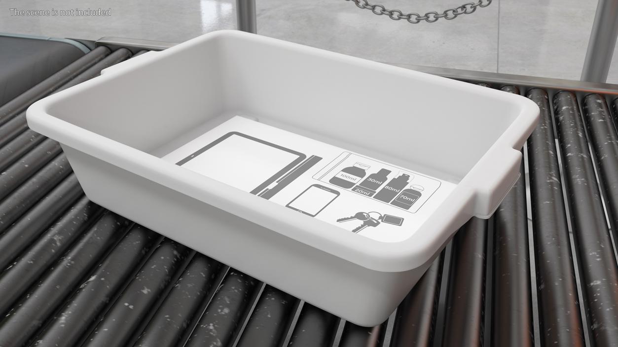 Airport Security Check Tray 3D