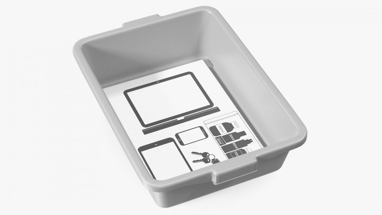 Airport Security Check Tray 3D